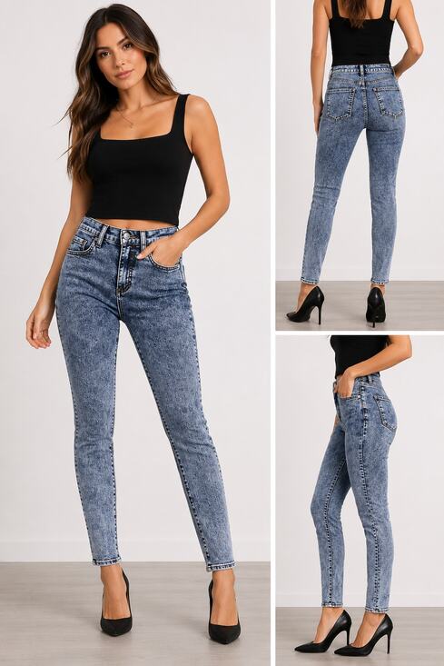 Veronica Beard Denim - Veronica Beard Brooke Mid Rise Skinny Jeans Women's 26 Indigo Acid Wash